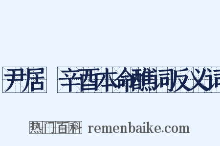 尹居纮辛酉本命醮词反义词是什么意思的图片